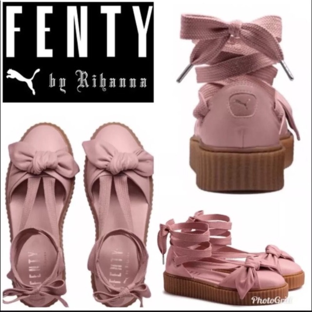 Puma FENTY Rihanna Creeper Bow Sneaker Sandals 7 - Picture 2 of 6